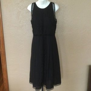 NWT Ann Taylor Black Mid Calf Sundress Dress 10